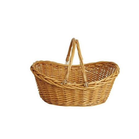 WALD IMPORTS Wald Imports 1002-MD 17 in. Honey Finish Willow Basket 1002/MD